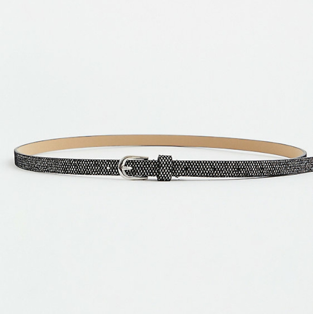 Torrid Black and Silver Studded Sparkle Belt